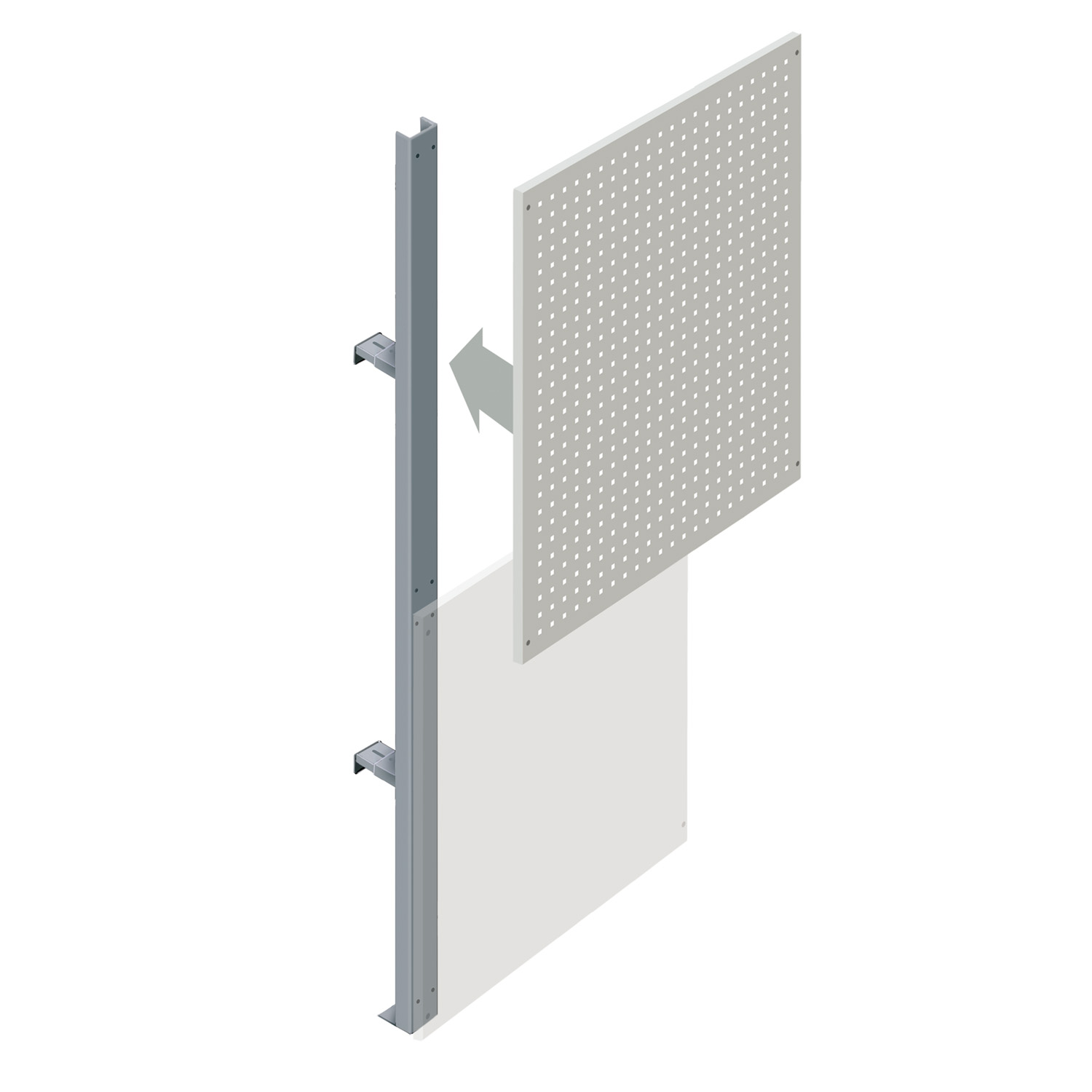 Upper Squarepeg Partition Walling Panel (900mm)