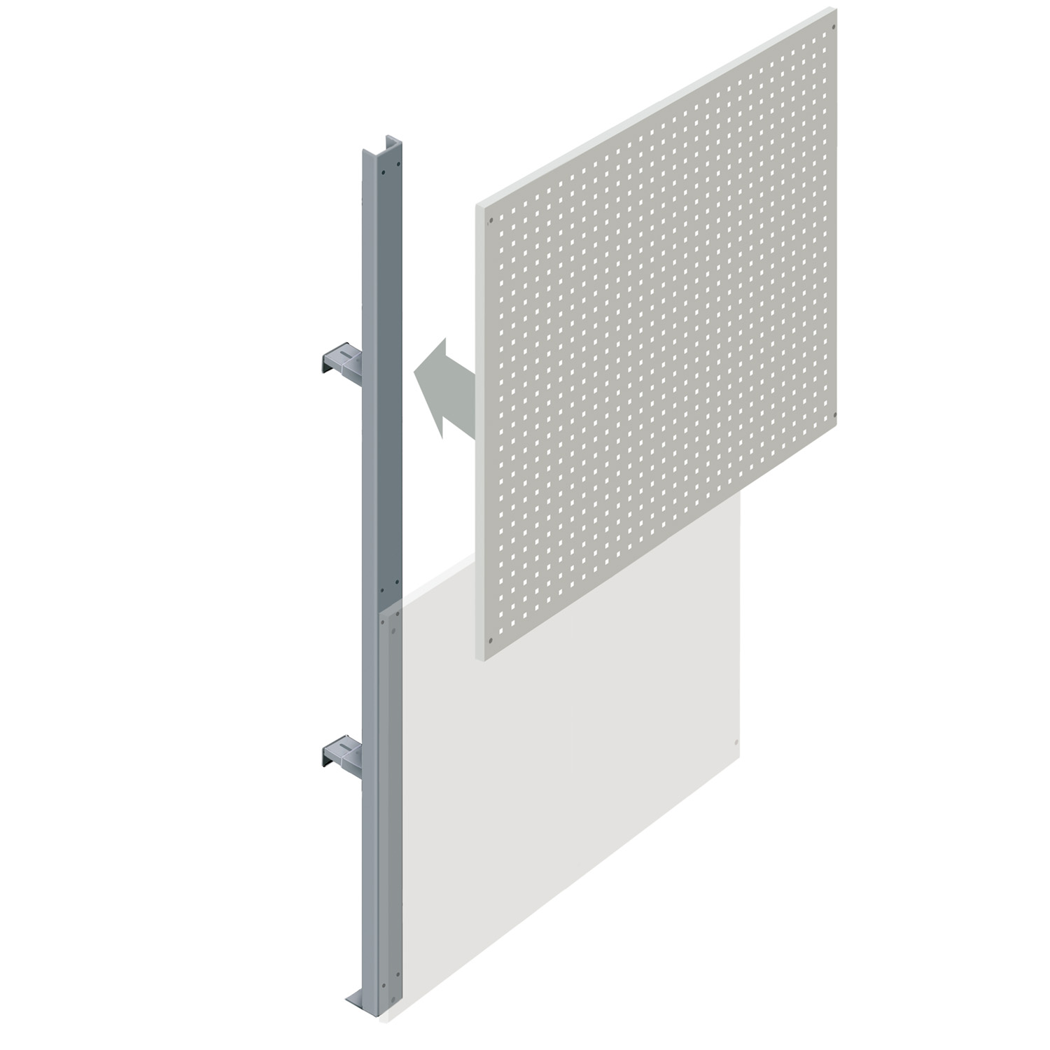 Upper Squarepeg Partition Walling Panel (1200mm)