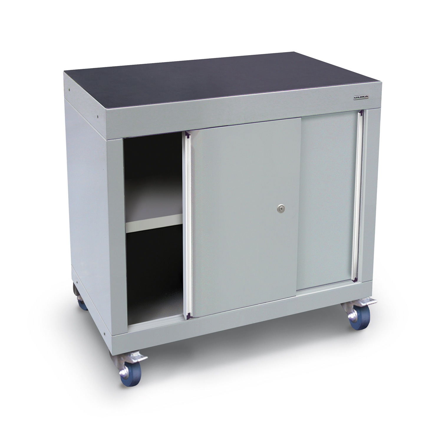 900mm wide base cabinet (double sliding doors/castors)