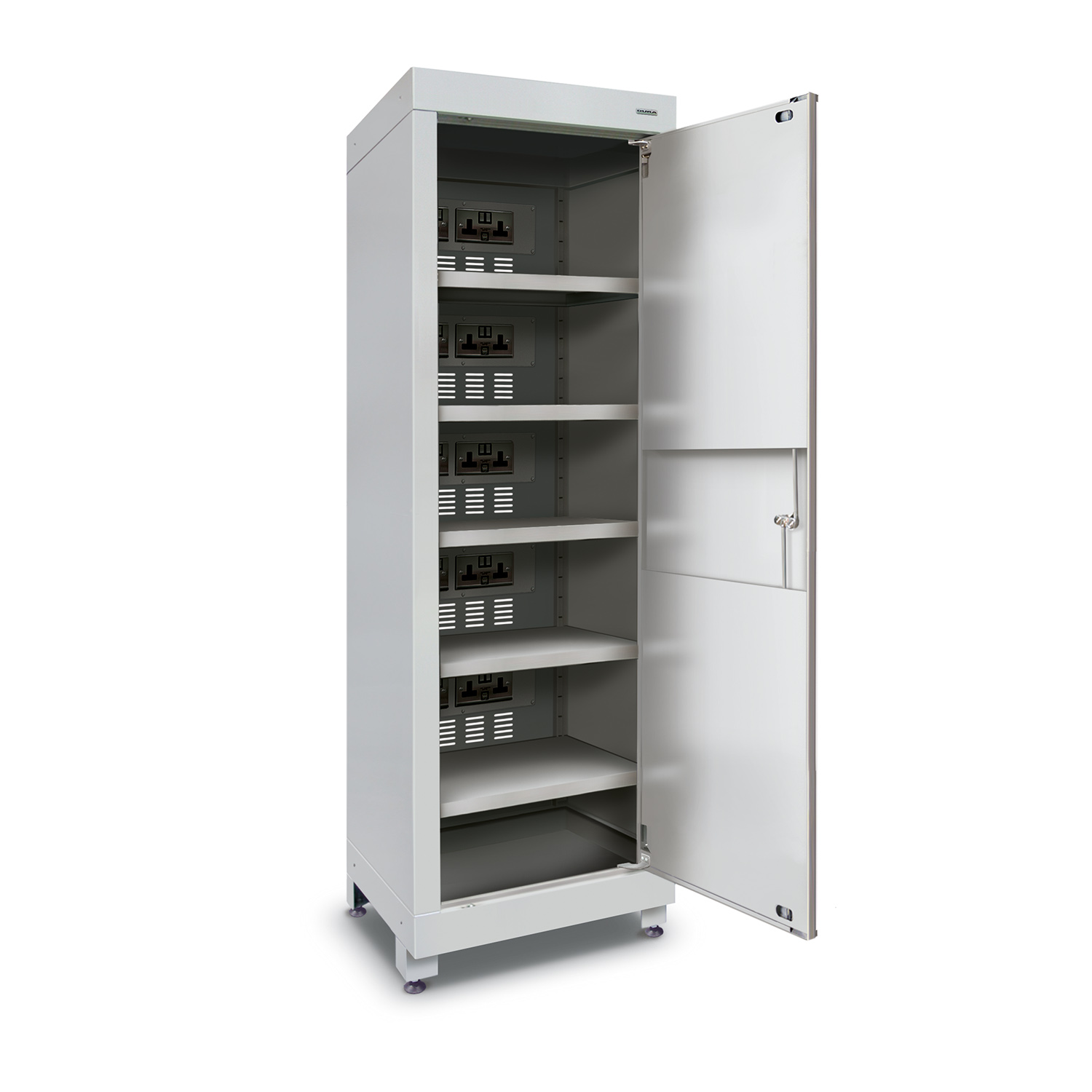 Tall base cabinet for electrical charging