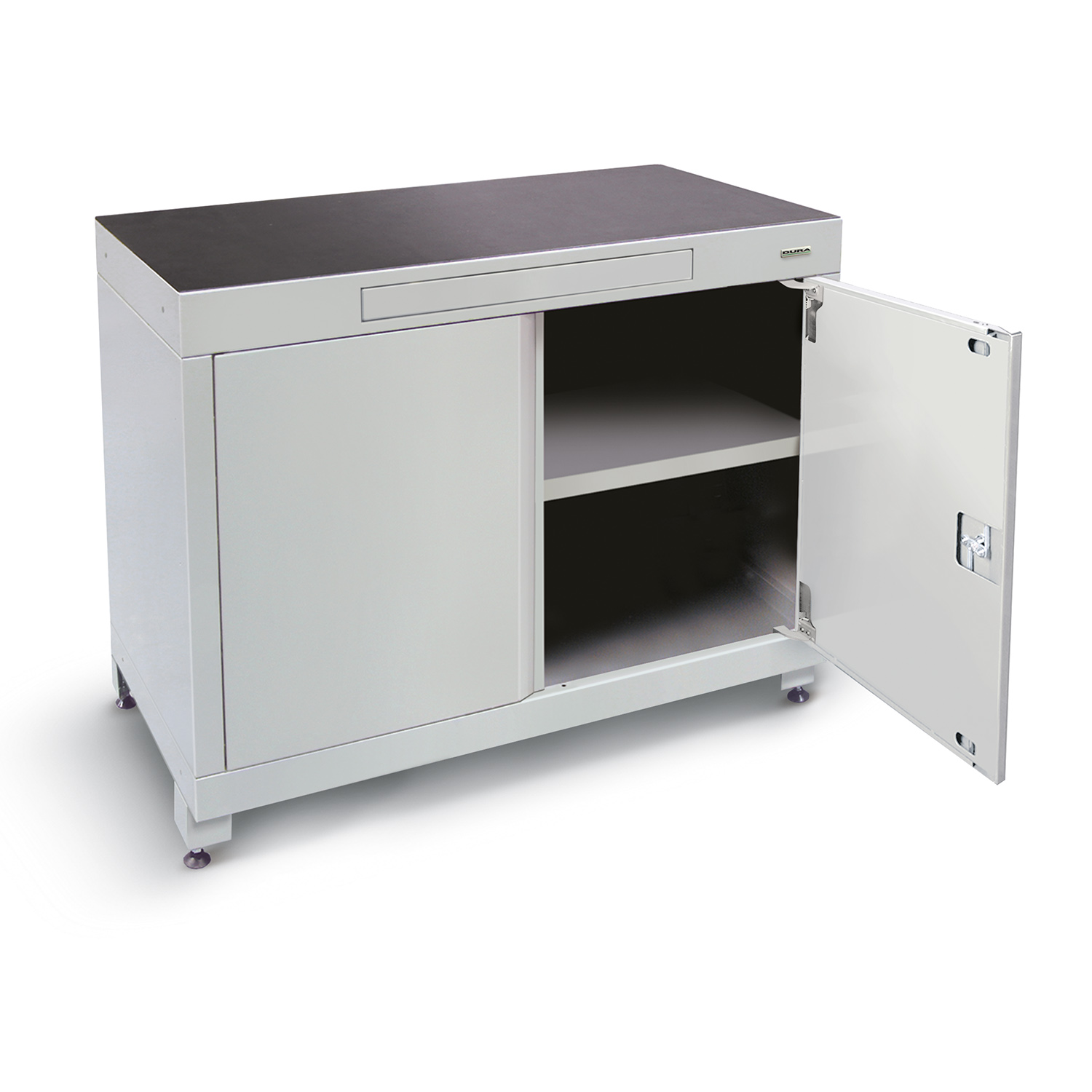 1200mm wide base cabinet with drawer (double hinged doors/feet)