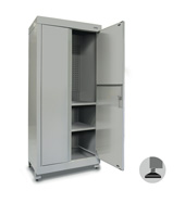 Heavy-duty shelving & peg panel unit (900mm/doors)