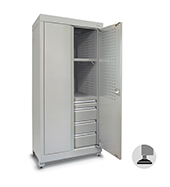 900mm Heavy-duty shelving unit with 4 drawers
