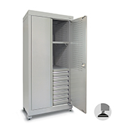 900mm Heavy-duty shelving unit with 7 drawers