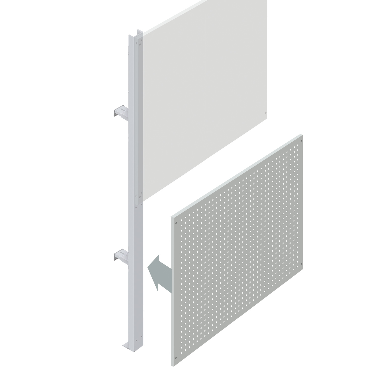 Untere Squarepeg Partition Walling Panel (1200 mm)