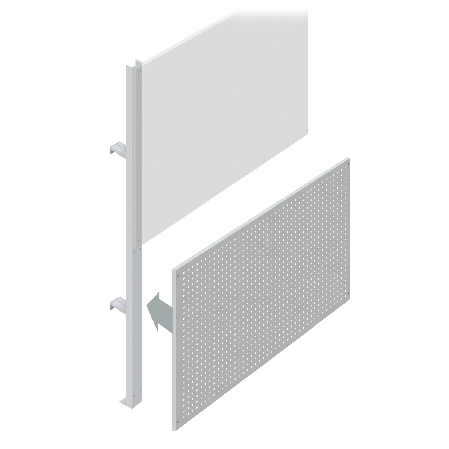 Untere Squarepeg Partition Walling Panel (1500 mm)