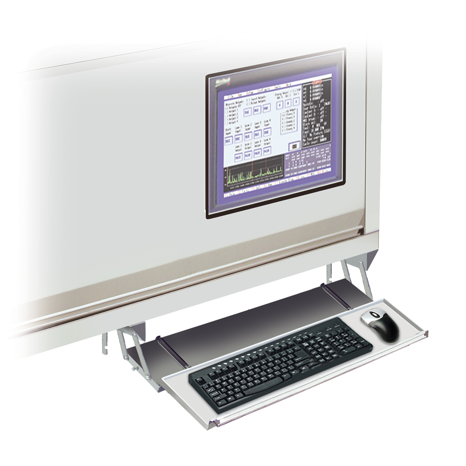 Under-cabinet keyboard tray (for 900 or 1200mm)