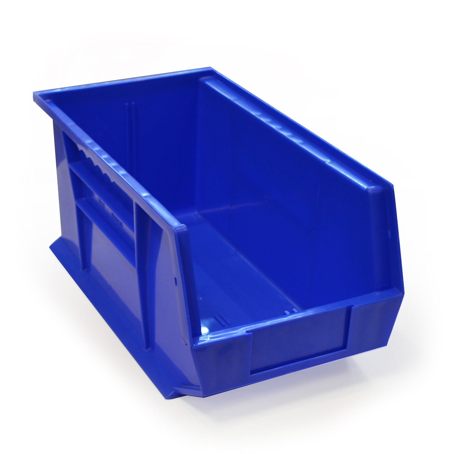 Blue louvre storage bin (179 x 210 x 375mm)