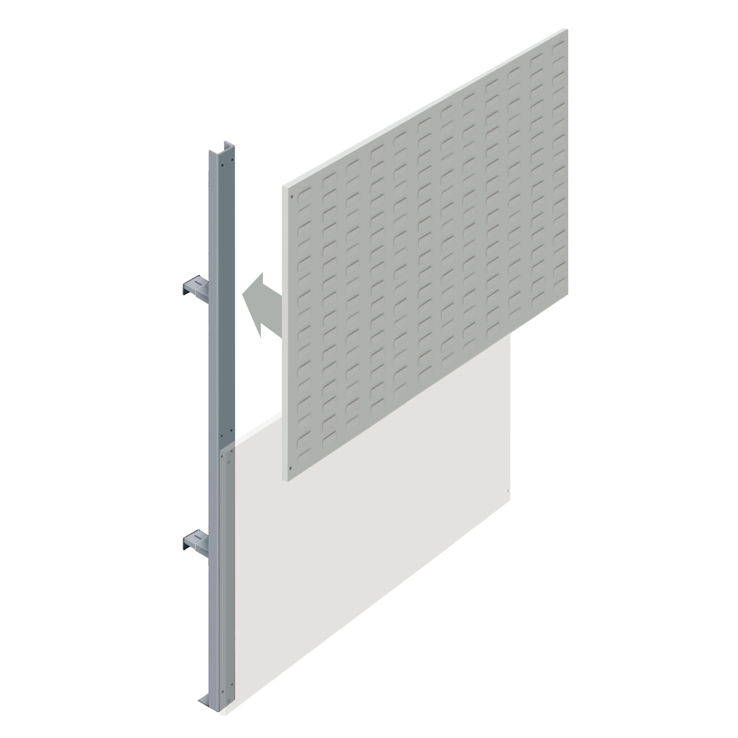 Upper Louvre Partition Walling Panel (1500mm)