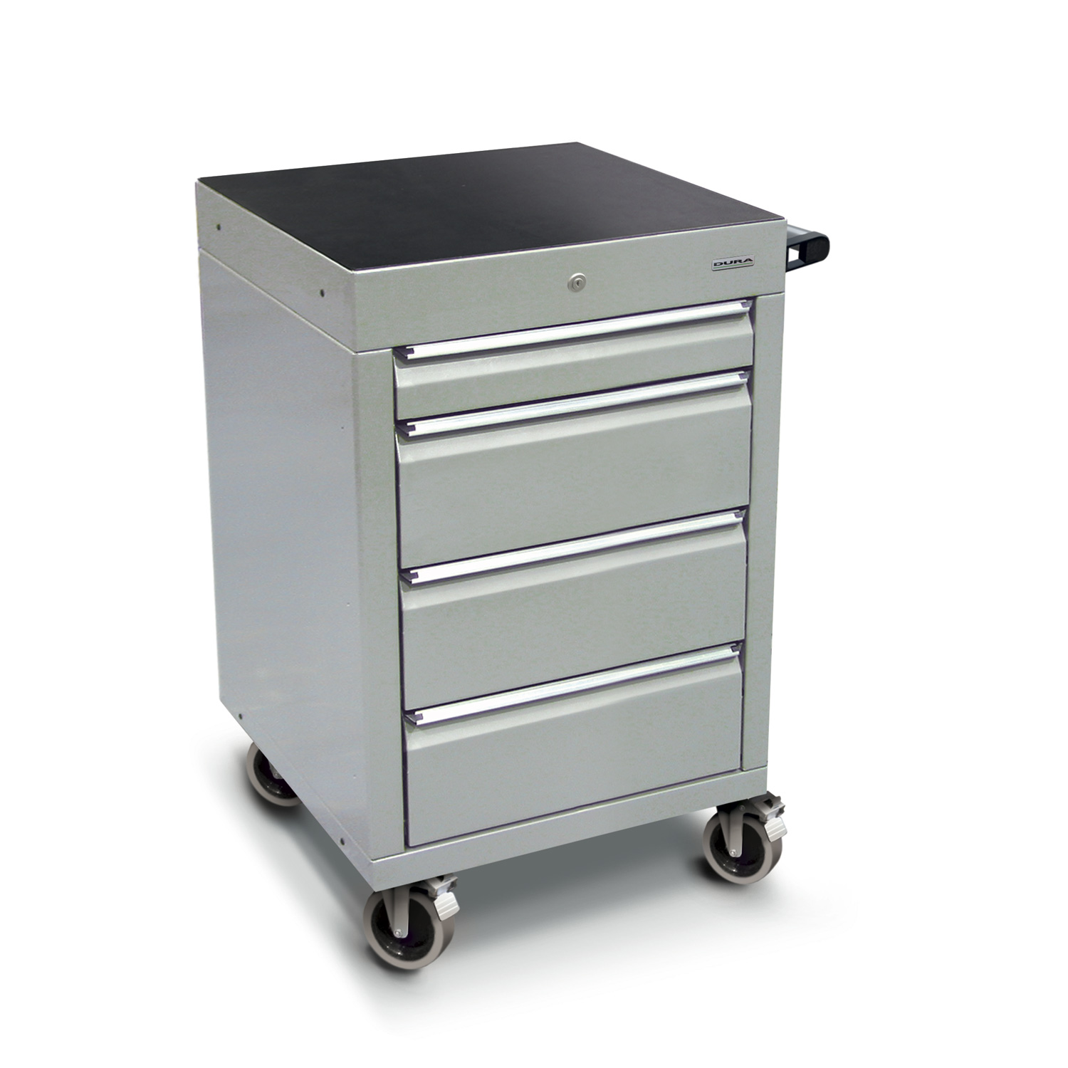 600 series cabinet with 4 drawers (1 medium, 3 large) and castors