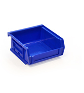 Blue louvre storage bin (49 x 106 x 106mm)