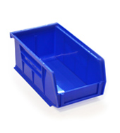 Blue louvre storage bin (76 x 106 x 187mm)