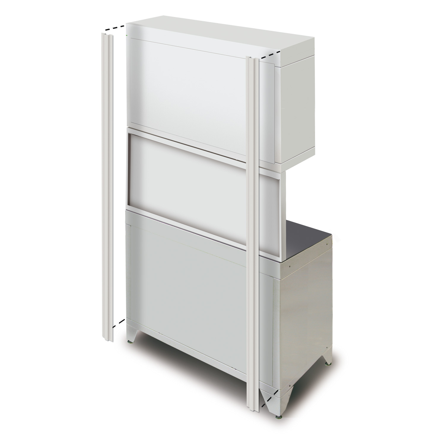 Soportes verticales x2 (armario de muro/panel/armario de base)