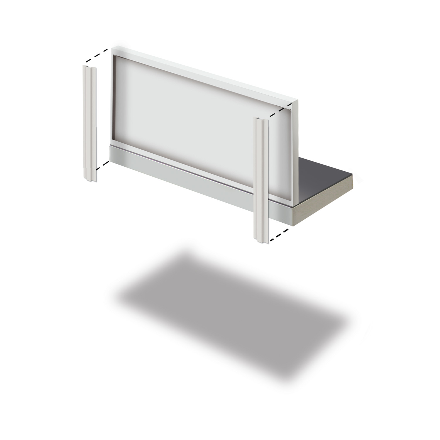 Soportes verticales x2 (440mm panel/unidades de unión o banco de trabajo)