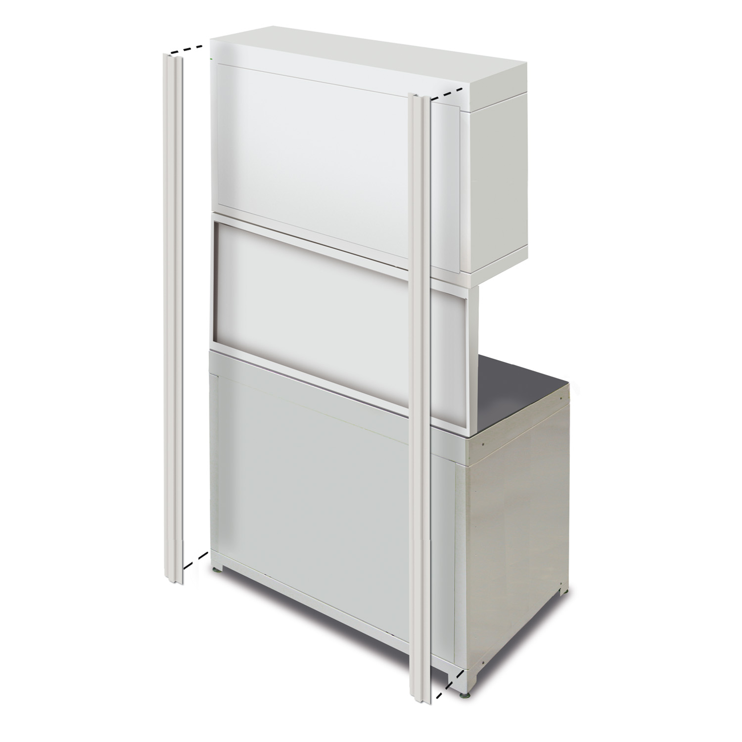 Soportes verticales x2 (armario de muro/440mm panel/armario BX)
