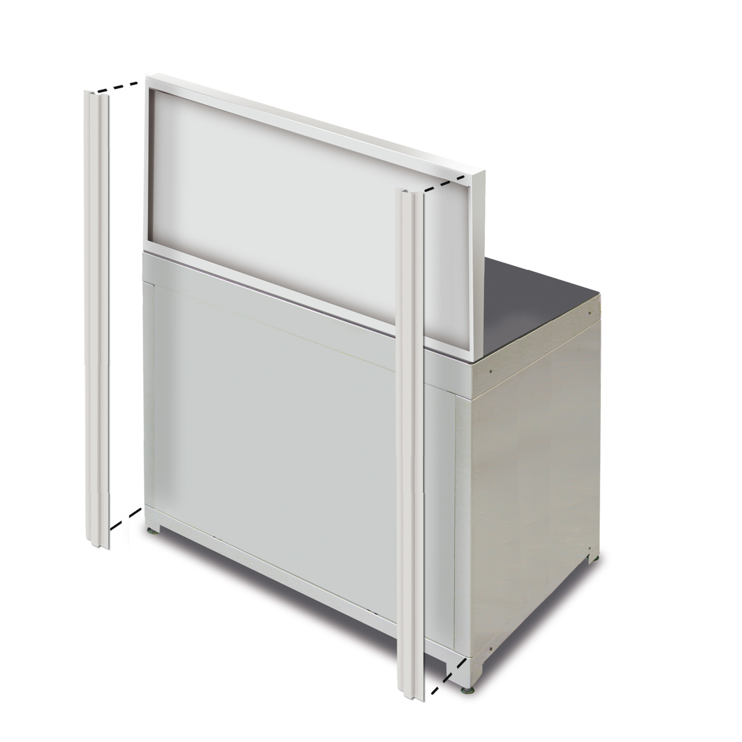 Soportes verticales x2 (440mm panel/armario BX)