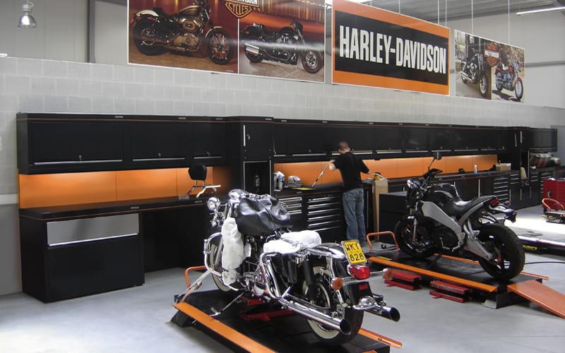 Harley Davidson Mons Workshop Furniture by Dura Ltd