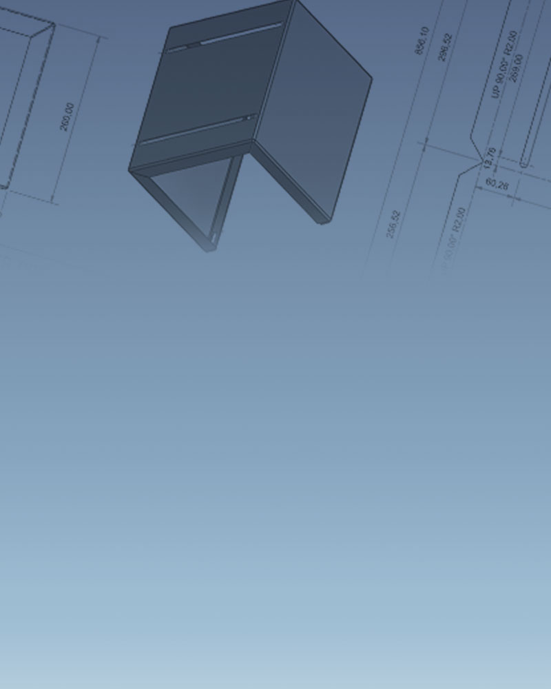 CAD and 3D drawing of wall mounted cabinet